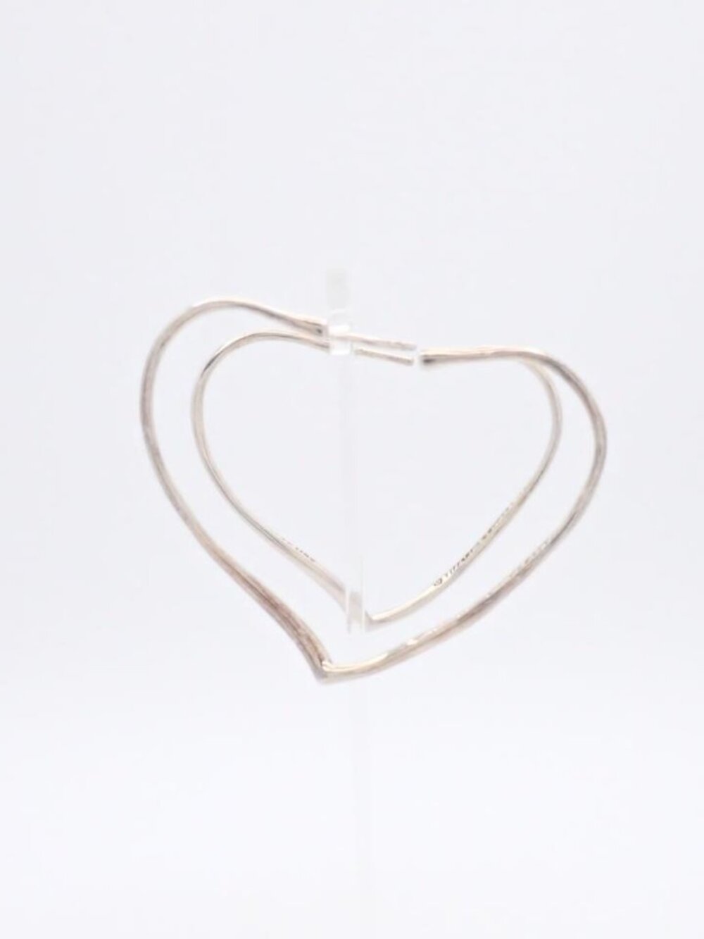 Tiffany & Co. Elsa Peretti Open Heart Hoop Earrings 925
